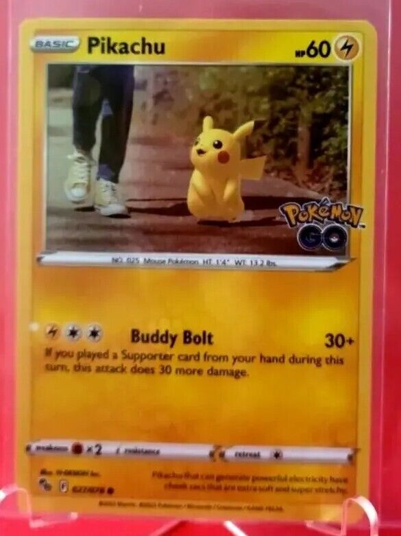 Pikachu HP60 2022 *Pokemon Go* Collectible Trading Card No Pikachu HP60 2022 *Pokemon Go* Collectible Trading Card No