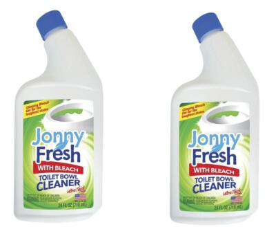 2 Pack Jonny Fresh with Bleach Ultra Thick Toilet Bowl Cleaner 24 oz. Bottle