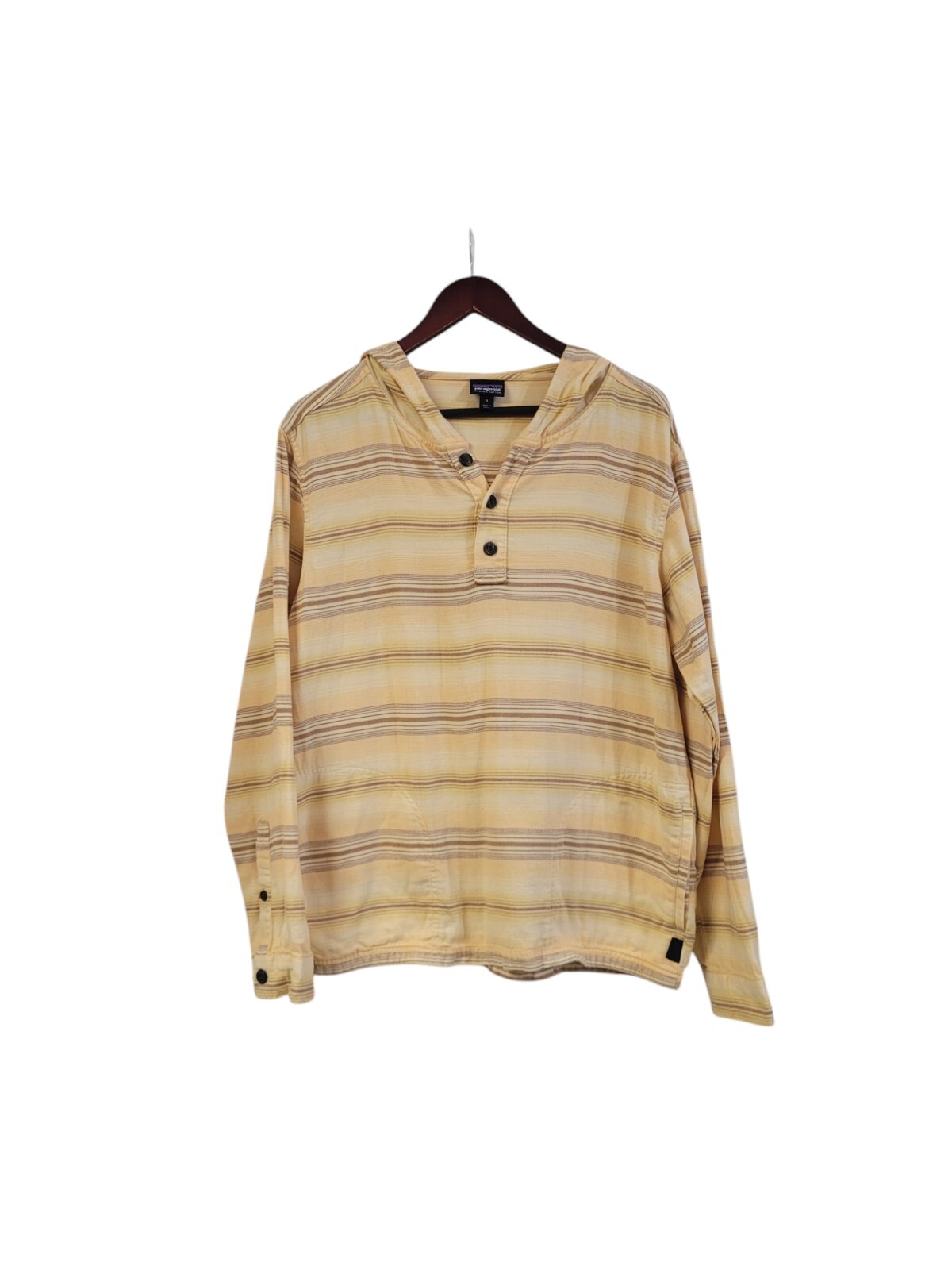 Patagonia Fjord Flannel Hoodie Mens Medium Striped Outdoor Casual