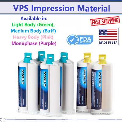 Dental VPS Impression Material Light/Heavy Body - Fast/Regular Set Alginate PVS
