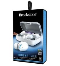 Brookstone Touch Power TWS Earbuds  Built-In Power Bank HSTWS20WH