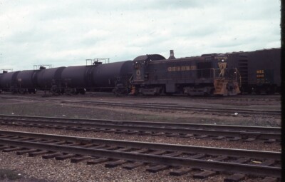 MEC MAINE CENTRAL Eisenbahn Zug Lok 314 Yard Original 1977 Foto Dia