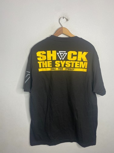 Cole Fish O'Reilly Crew Neck Tee T Shirt S/S Large WWF WWE NXT Black B51 - 第 4/5 張圖片