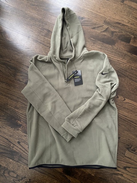 Nike Men's Therma Fleecegolf 1/4 Zip Pullover Hoodie Olive Green Size XL for sale online | eBay