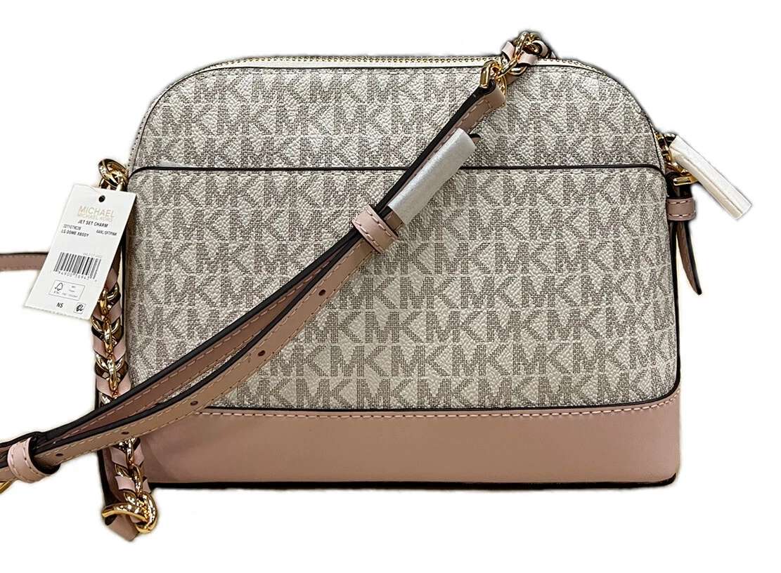 Michael Kors Jet Set Travel Logo Dome crossbody Bag 