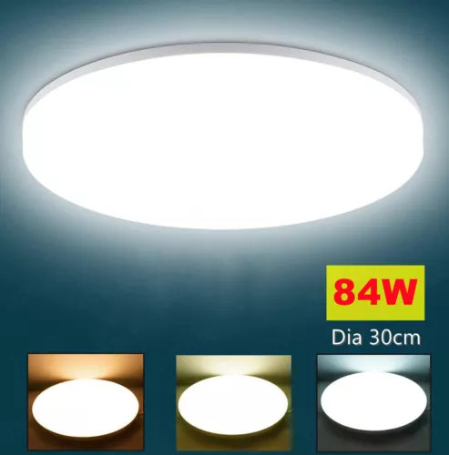 3-Farbige Decken-Lampe Dimmbar LED Deckenleuchte Wohnzimmer Flur Küchen 48W-84W