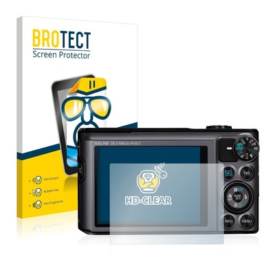 Canon Powershot SX720 HS, 2 x BROTECT  HD-Clear Screen Protector, hard-coated