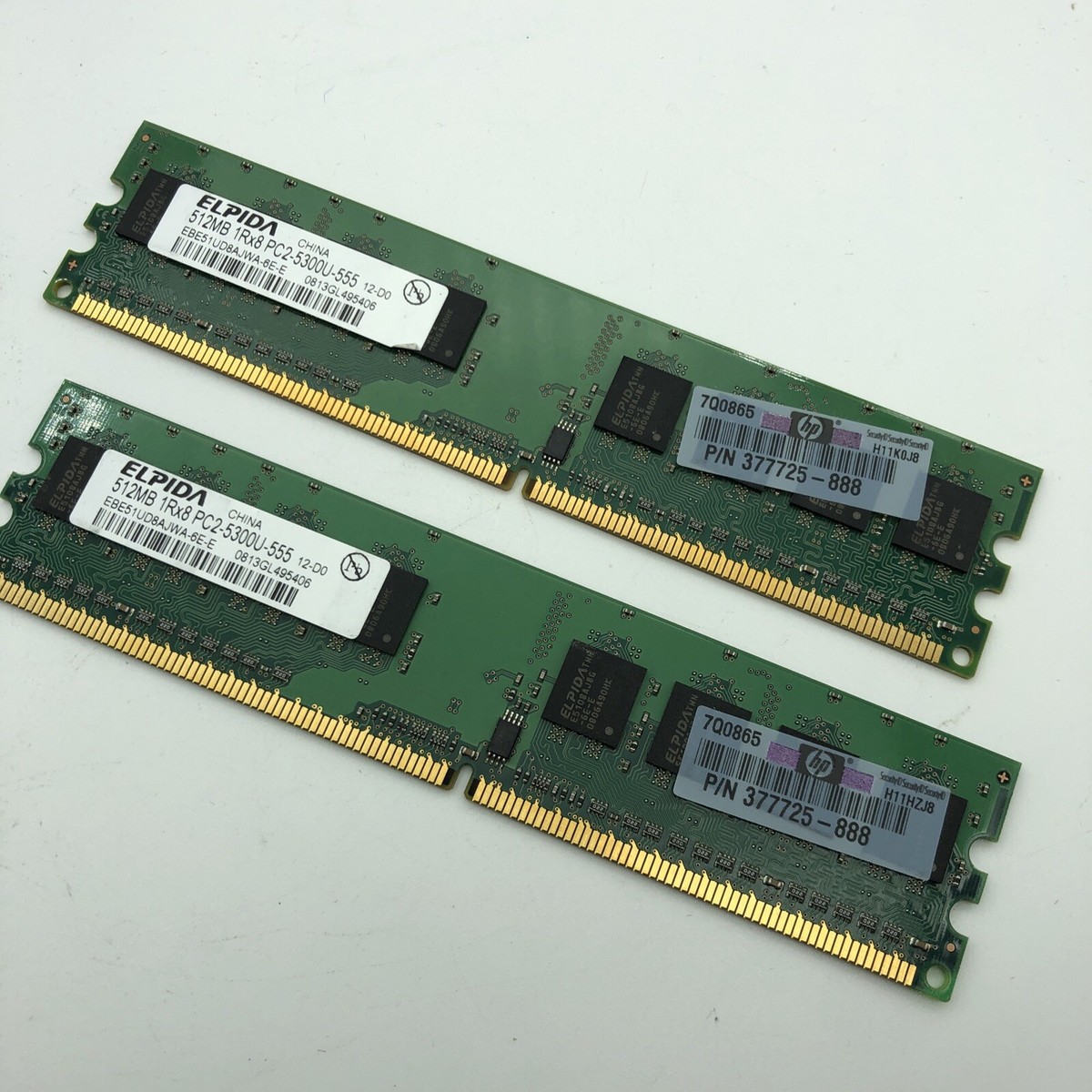 HP 444907-051 512MB RAMメモリ2個セット HP 444907-051 512MB RAMメモリ2個セット