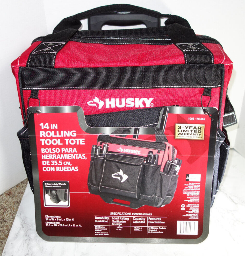 Tool Storage Husky 14 Inch Rolling Tool Bag Husky 14 Inch Tool Bag