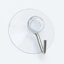 Medium 1-1/2" Suction Cup Hanger Storage Hooks 3 pack, 3 lb. Max Weight Capacity