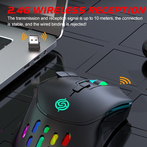 Kabellose Gaming Maus Computermaus 3200DPI Gamer Mouse für PC Laptop Gamingmaus - Bild 7 von 26