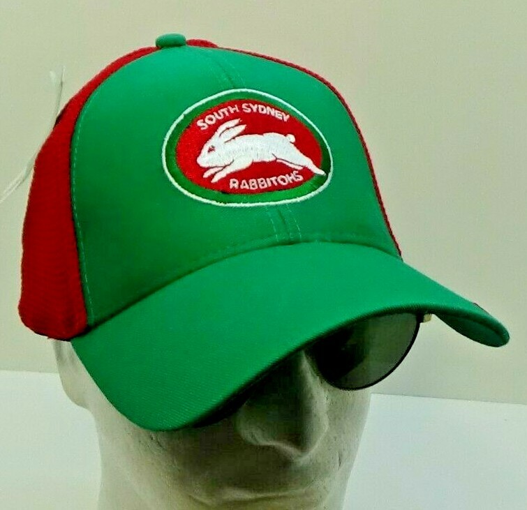 NRL SOUTH SYDNEY RABBITOHS CAP Mesh back fitted (S-M) w/tags NEW