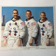 Vintage NASA official lithography Third Manned Apollo Crew 1969