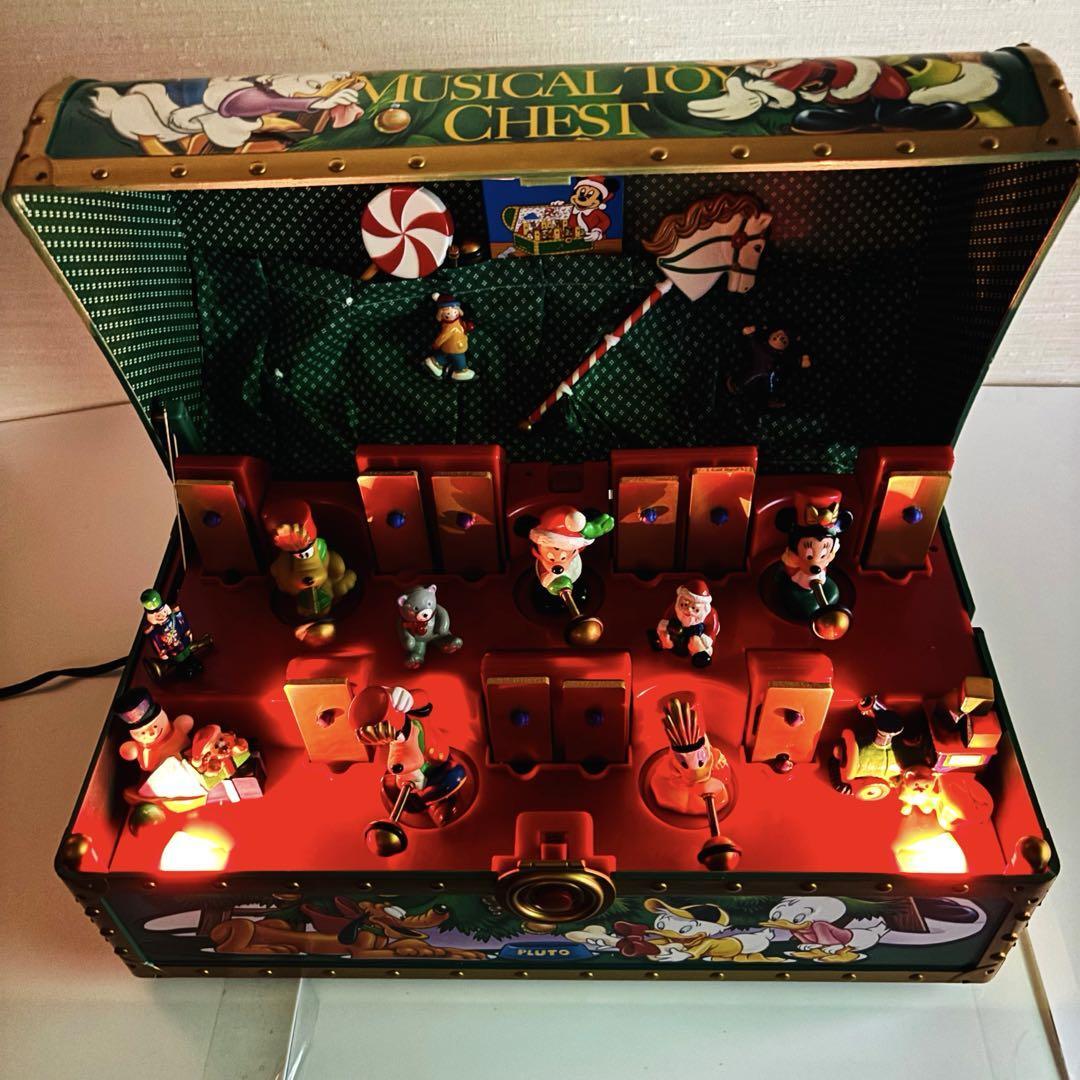 MICKEY'S MUSICAL TOY CHEST ディズニー クリスマス Disney Mickey Musical Toy Chest Mr. Christmas Vintage Toy w
