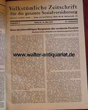 Volkstümliche Zeitschrift für die gesamte Sozialversicherung 1941 Nr. 1-12