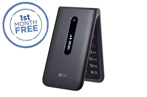 NEW, LG Classic Flip, - - FIRST MONTH FREE- UNLOCKED, Works With US Mobile