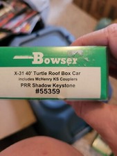 Bowser HO X-31f double Door Boxcar PRR. Shadow Keystone. Kit 55359
