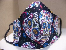 SUGAR SKULLS FACE MASK WOMEN'S CHILDREN'S DAY OF THE DEAD D a de los Muertos