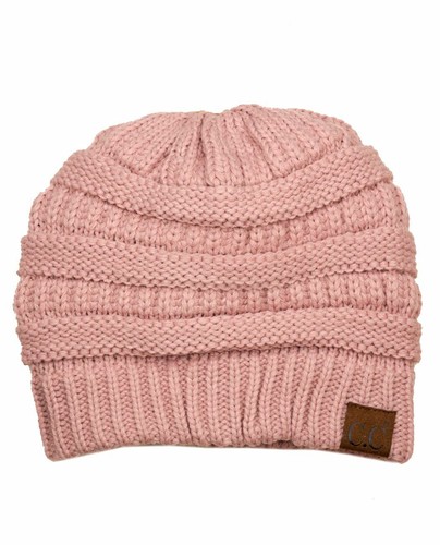 CC Beanie Women's FLEECE LINED Chunky Soft Stretch Cable Knit Warm Fuzzy Beanie - Picture 34 of 110