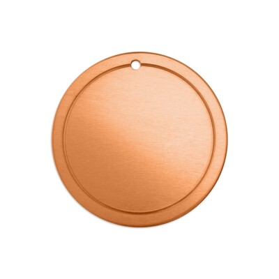 ImpressArt Border Circle, 1 1/4'', Copper, Premium Metal Stamping Discs, 24 pc