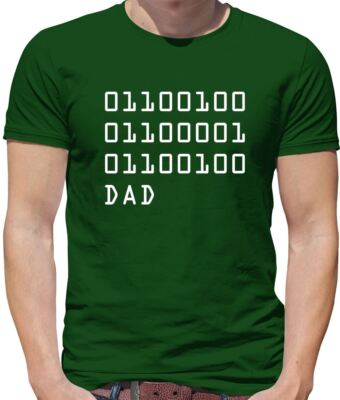 Binary Dad - Mens T-Shirt - Computer Nerd Geek Fathers Day Daddy Parent