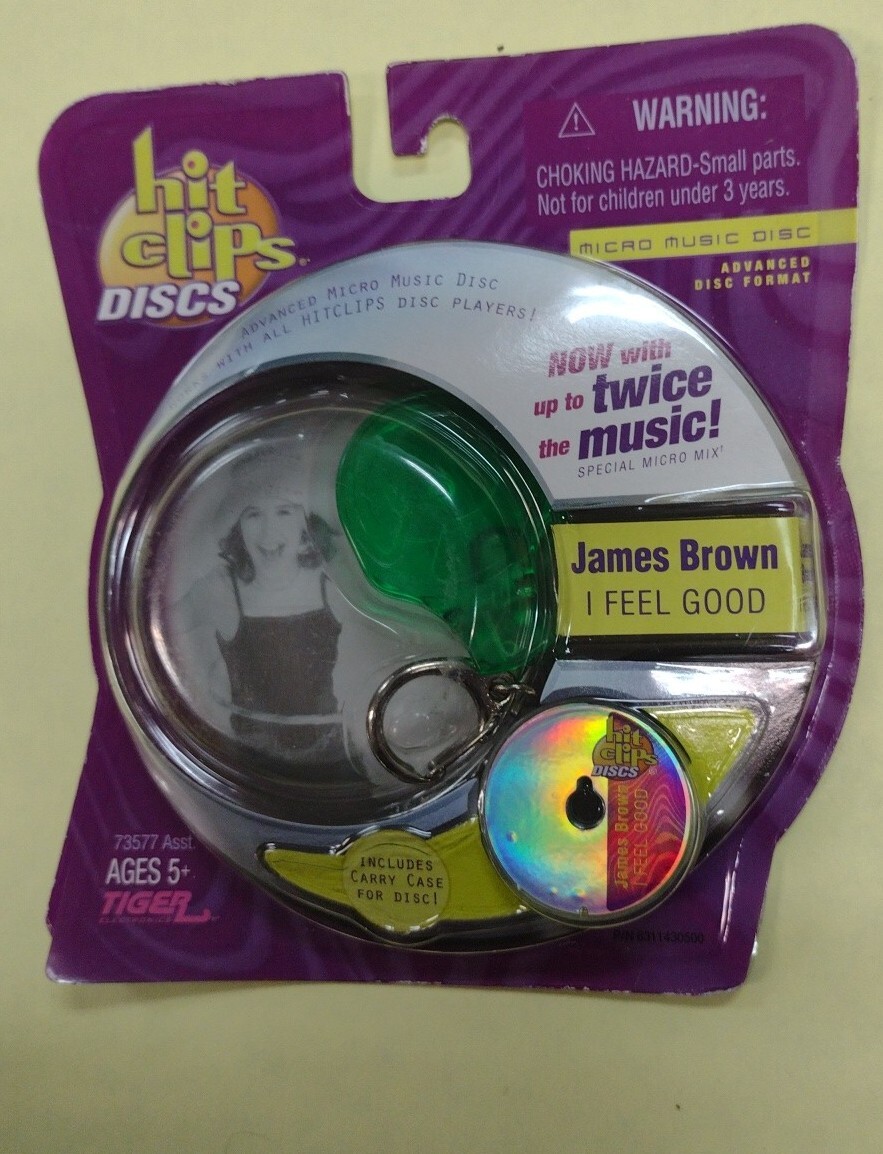 Hit Clips Hasbro Hit Clips Micro Disc James Brown I Feel Good + keychain Case ...