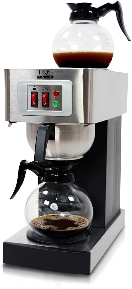 12-Cup Commercial Coffee Maker Stainless Steel - Double Coffee Machine for Offic