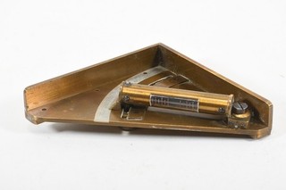 O69F90 Antiker Messing Libellenquadrant Artilleriewinkelmesser um 1900