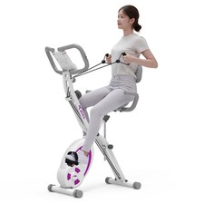 Leikefitness Folding Recumbent Bike LCD Monitor Home Gym Fitness Exercise Bike