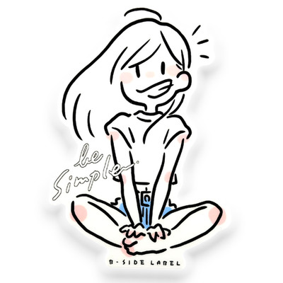 Simple Girlie   B-Side Label Sticker