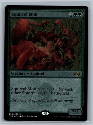 Magic MTG Modern Horizons 2 Squirrel Mob (Foil Etched) #286/303 TCG CCG