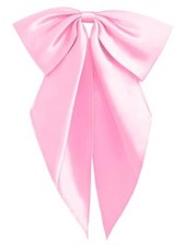 Satin Bow Ties for Women Men, Adjustable Big Womens Bowtie Pre-tied Large Pink