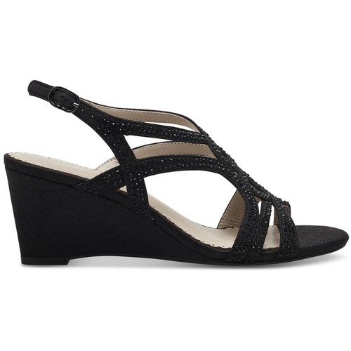 Charter Club Kelsah schwarze Damen-Keilabsatz-Sandalen 7,5 Medium (B, M) Brittany and Hanna Factory Outlet 0617 - Bild 2 von 5