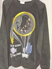 Vintage Washington Redskins Black Crewneck Swetaer Super Bowl Champions 1991 XXL