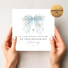 Personalised Christening Card - Baptism Card - Dedication Card - Naming Day
