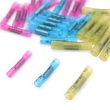 200/100PCS Heat Shrink Butt Wire Splice Crimp Connectors Terminal Kit Waterproof