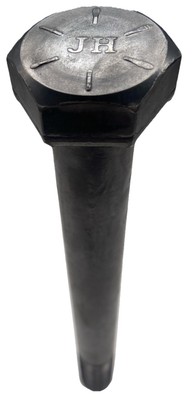 Grade 8 Black Oxide 1''-8 x 11'' JH 1.5'' Drive 1'' Bolt w/ 8 Threads Per Inch x 11''