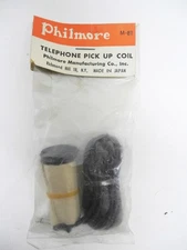 Vintage New Old Stock Philmore M-81 Telephone Recording Pickup Coil Suction Cup