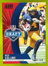 2021 Panini Score Nico Collins NFL Draft Showcase /100 #D16 RC Wolverines