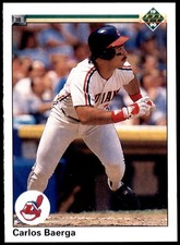 Carlos Baerga Cleveland Indians 1990 Upper Deck RC #737 MLB Baseball Card Rookie. rookie card picture