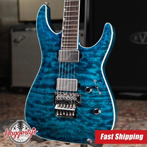ESP LTD MH-1000 QM Electric Guitar - Black Ocean