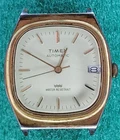 C1875 mens 1986 Viscount Automatic Auto Rectangle Tank Vintage Watch Parts lot