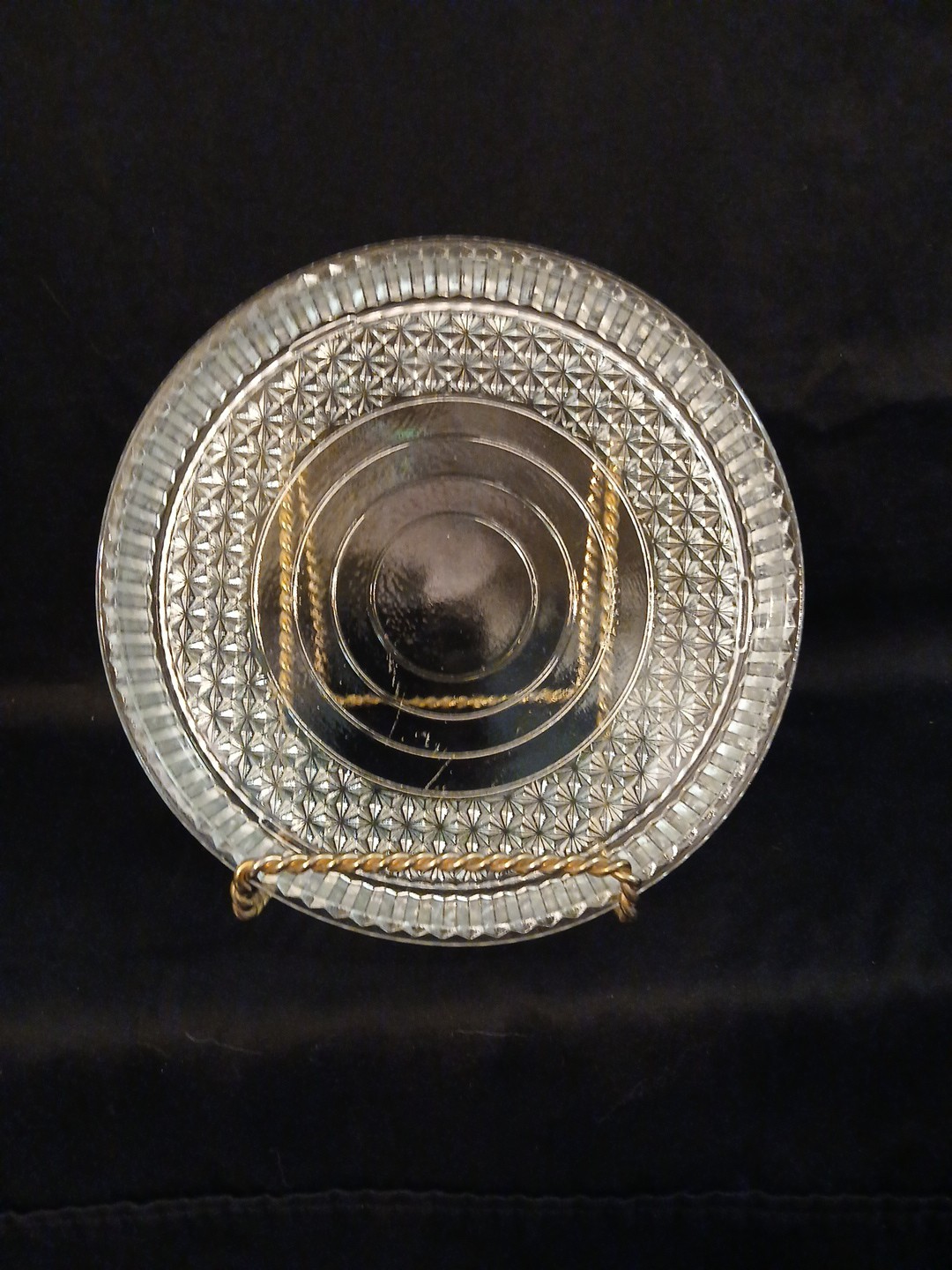 Vintage KIG Malaysia Clear Crystal Glass Candy Nut Bowl 6.5 Inches