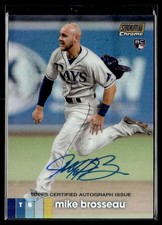 2020 Stadium Club Chrome Gold Refractor Auto Mike Brosseau RC Auto 48/50 Tampa