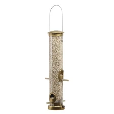 Aspects Quick-Clean Tube Bird Feeder with 4 Feeding Ports, 1.25qt Seed Capacity