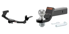 CURT Trailer Hitch Tow Kit 2in Receiver, 2in Ball Mount, Pin & Clip - 13569