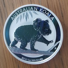 2016 Australian Koala 1oz Silver Coin 0.999 Fine Perth Mint Immaculate Condition 109.90 per troy oz