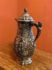 Antique Silver Chocolate Pot 7.5”