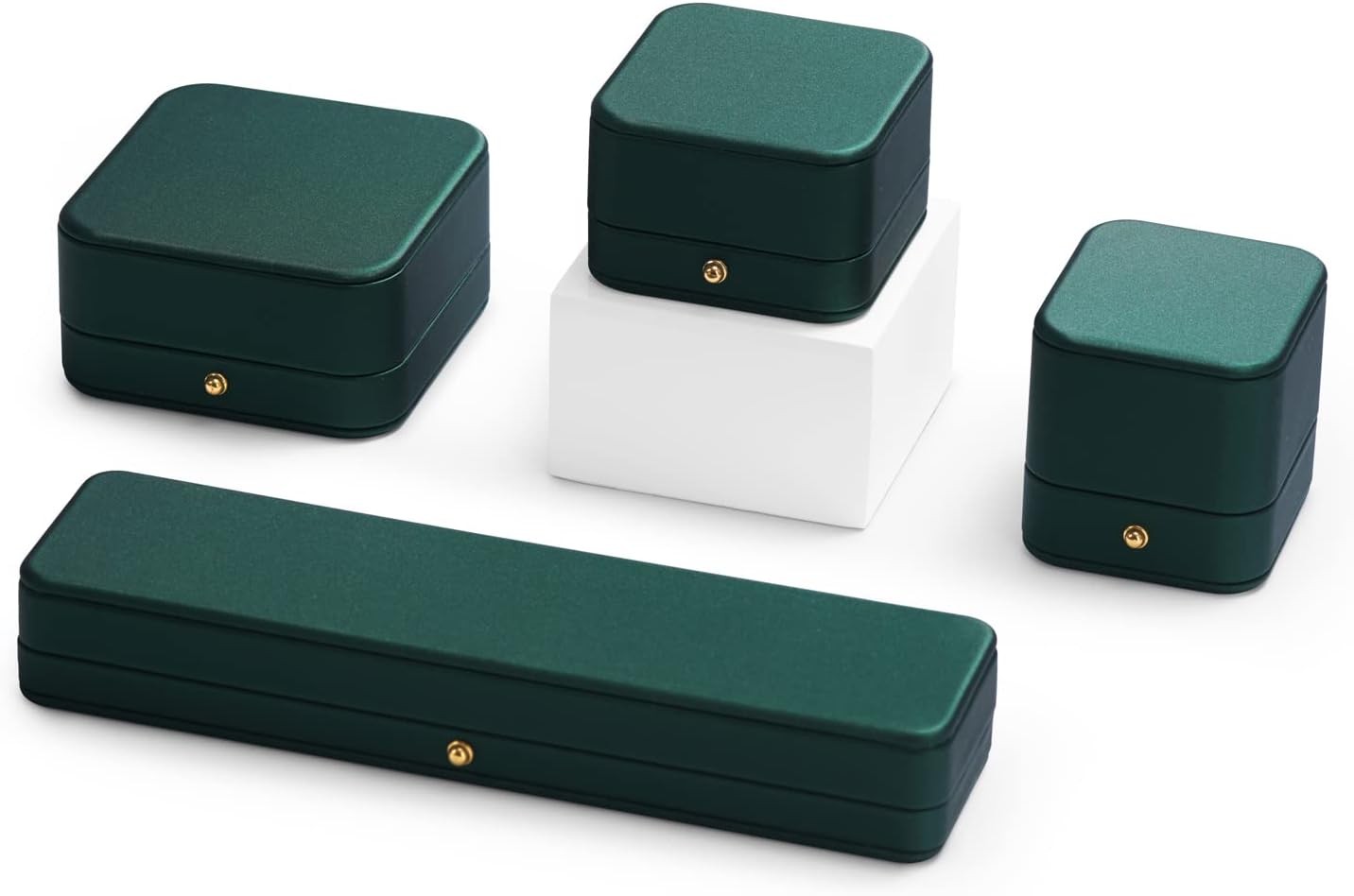 Oirlv Premium Leather Bracelet Bangle Box Blackish Green Jewelry Gift Case Velve