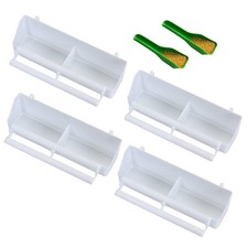 Bird Feeder/Dispenser for Cage, 4 Pack PP Material, Holds More Feeds, Double ...